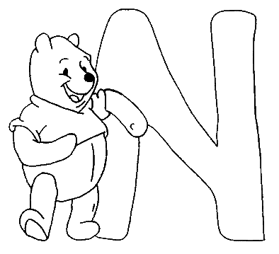 Coloriage 14 Alphabet winnie l-ourson