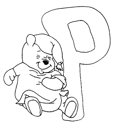 Coloriage 16 Alphabet winnie l-ourson