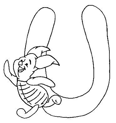 Coloriage 21 Alphabet winnie l-ourson