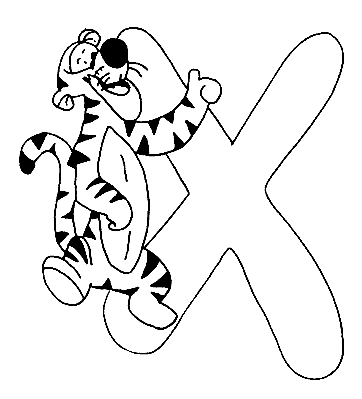 Coloriage 24 Alphabet winnie l-ourson