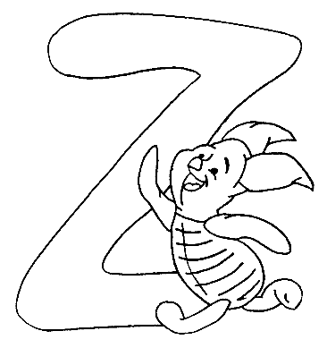 Coloriage 26 Alphabet winnie l-ourson