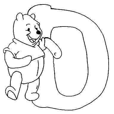 Coloriage 4 Alphabet winnie l-ourson