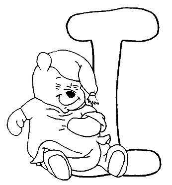 Coloriage 9 Alphabet winnie l-ourson