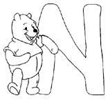 Coloriage Alphabet winnie l-ourson 14