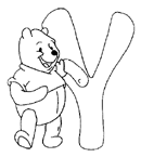 Coloriage Alphabet winnie l-ourson 25