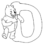 Coloriage Alphabet winnie l-ourson 4