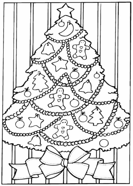 Coloriage 33 Arbres de noel