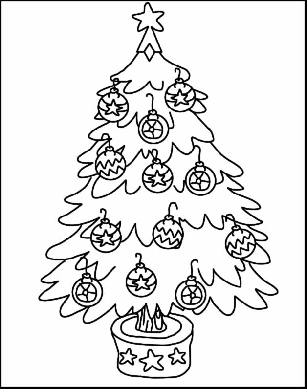 Coloriage 4 Arbres de noel