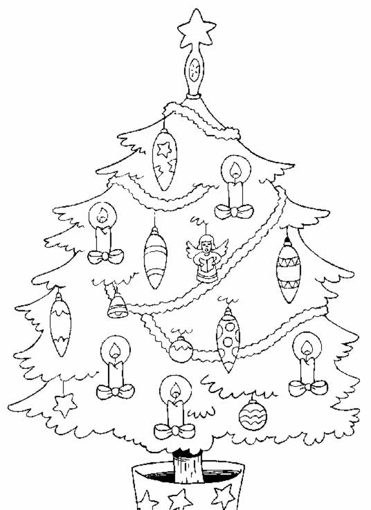 Coloriage 7 Arbres de noel