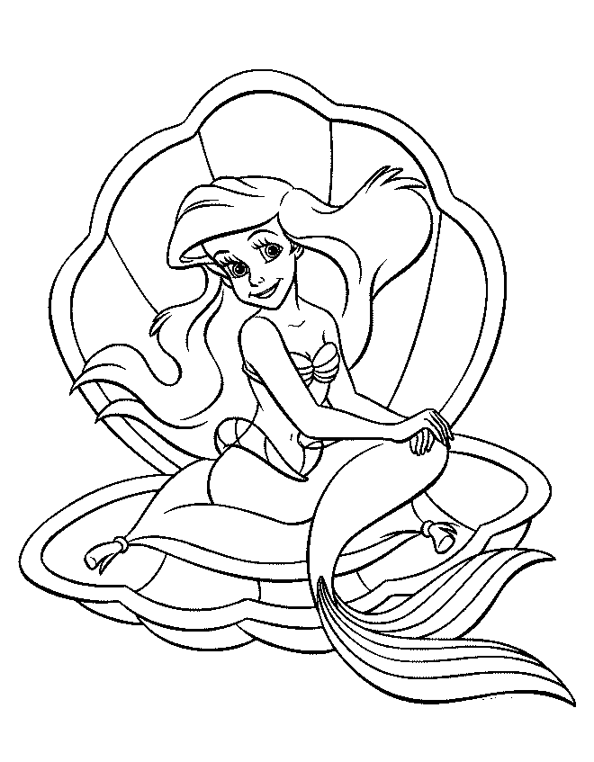 Coloriage 1 Ariel