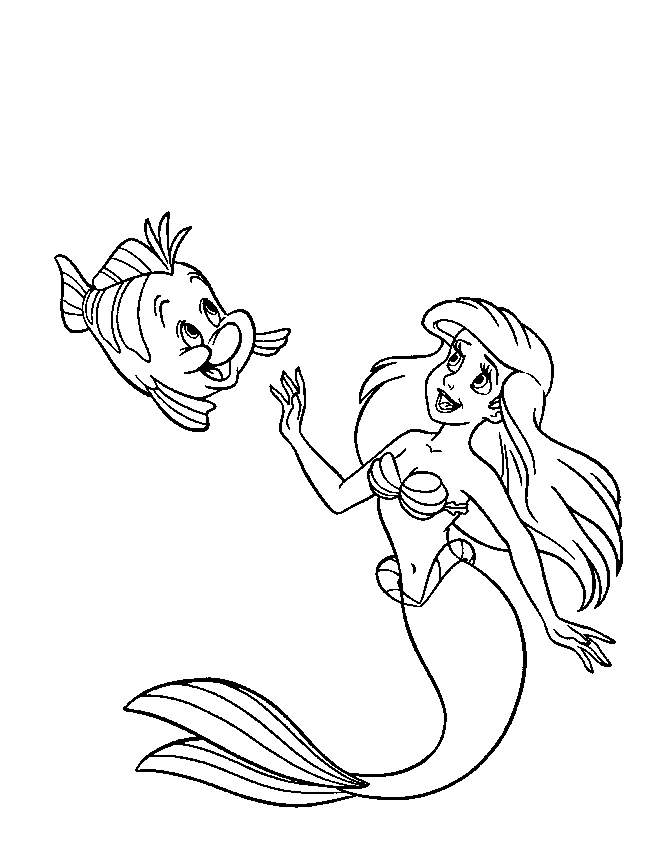 Coloriage 3 Ariel