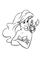 Coloriage Ariel 8