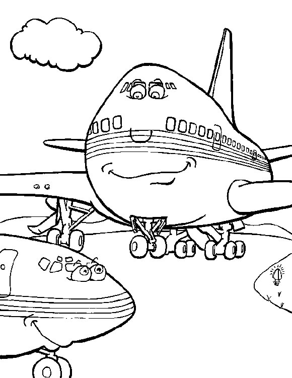 Coloriage 7 Avions
