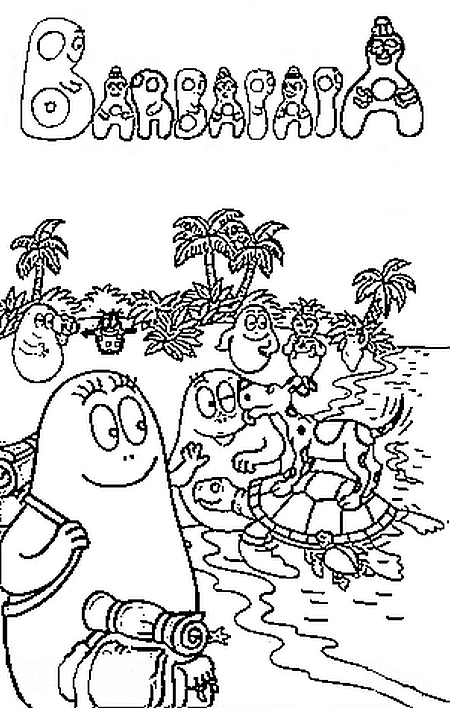 Coloriage 7 Barbapapa