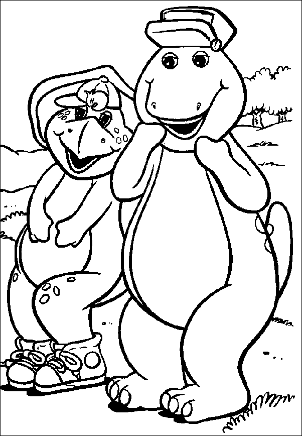 Coloriage 4 Barney