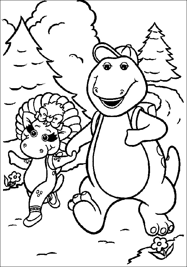 Coloriage 6 Barney