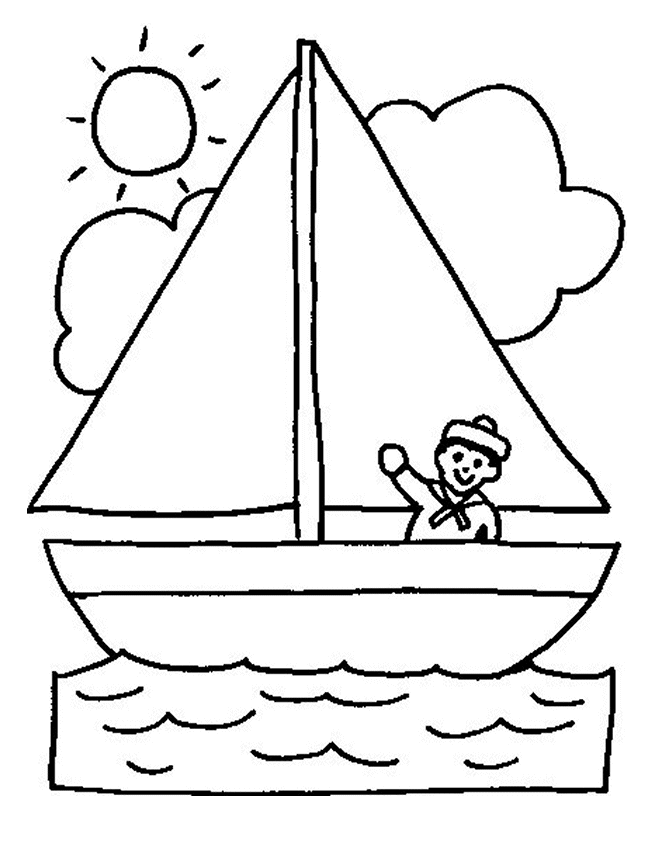 Coloriage 12 Bateaux et voiliers