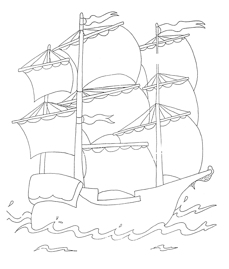 Coloriage 17 Bateaux et voiliers