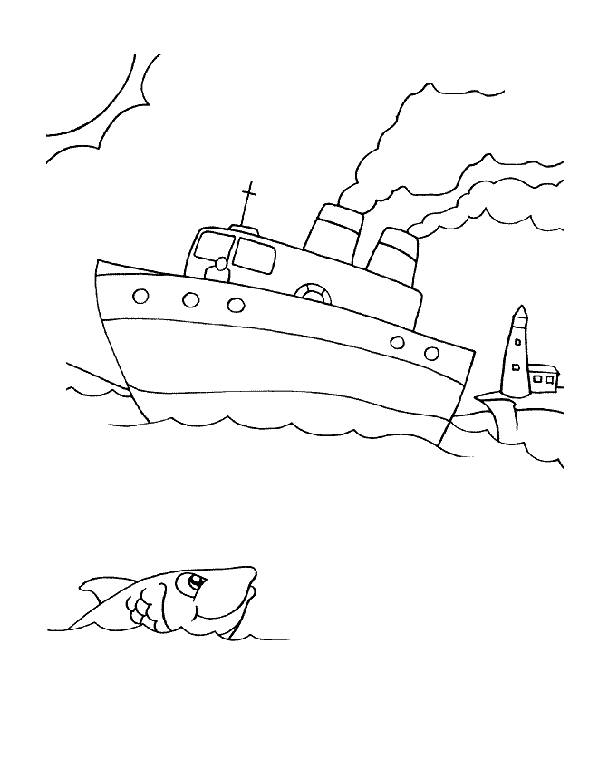 Coloriage 19 Bateaux et voiliers