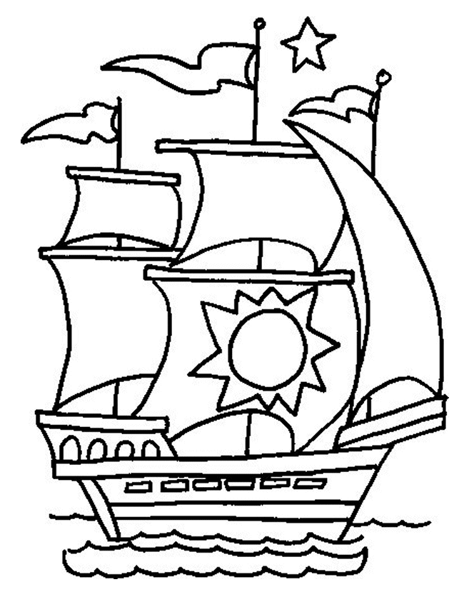 Coloriage 2 Bateaux et voiliers