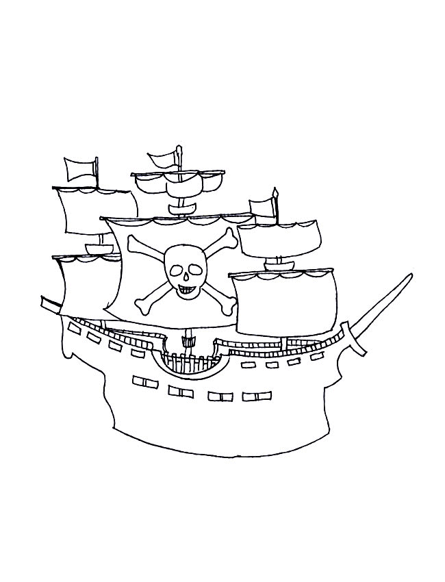 Coloriage 25 Bateaux et voiliers