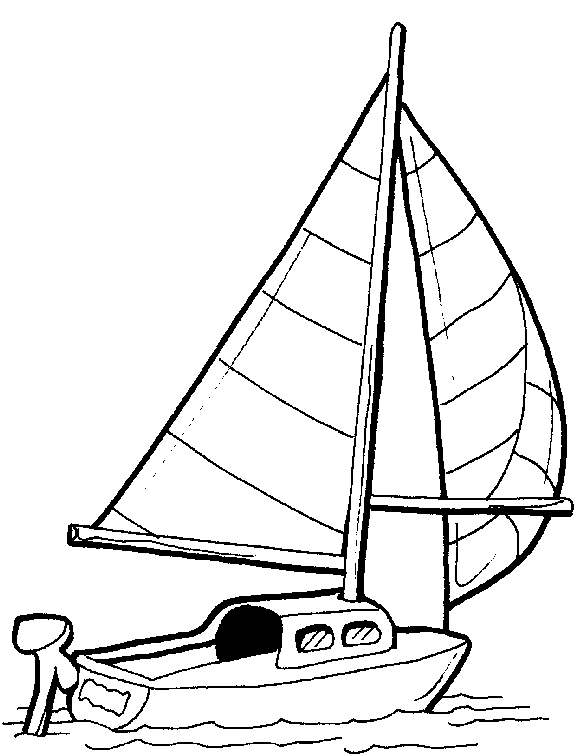 Coloriage 30 Bateaux et voiliers