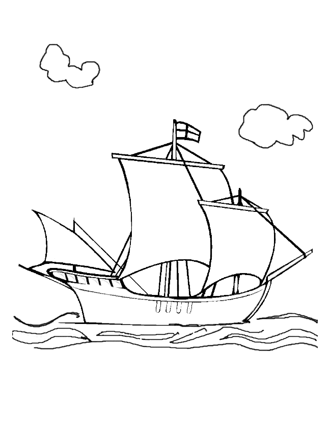 Coloriage 4 Bateaux et voiliers