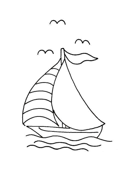 Coloriage 5 Bateaux et voiliers