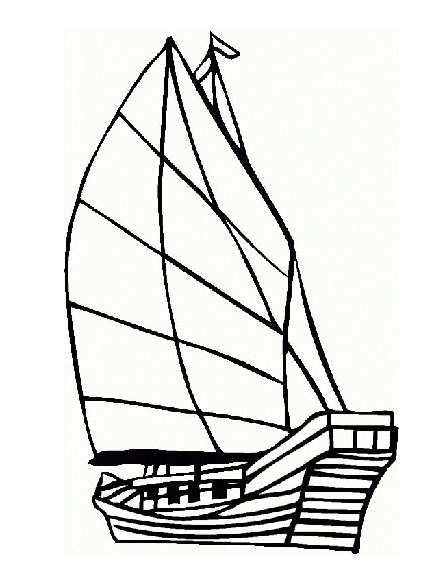 Coloriage 7 Bateaux et voiliers