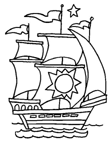 Coloriage Bateaux et voiliers 2