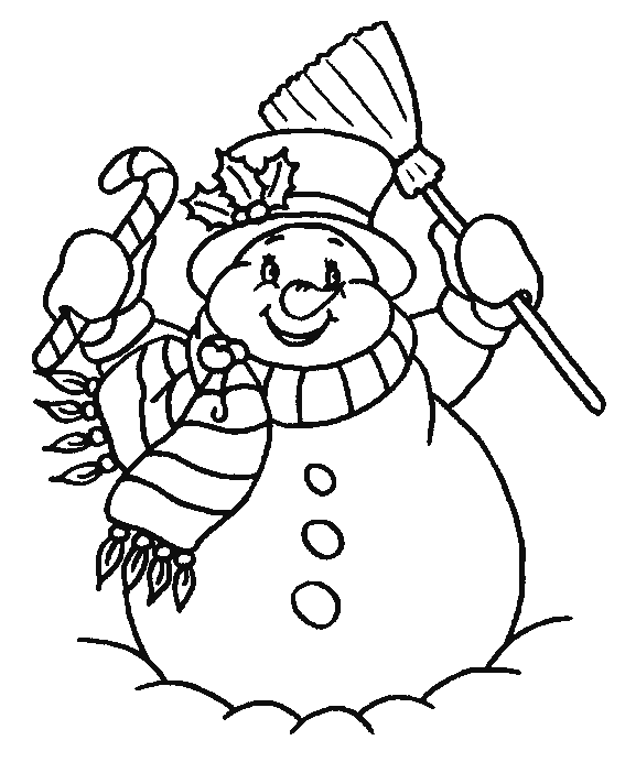 Coloriage 11 Bonhommes de neige