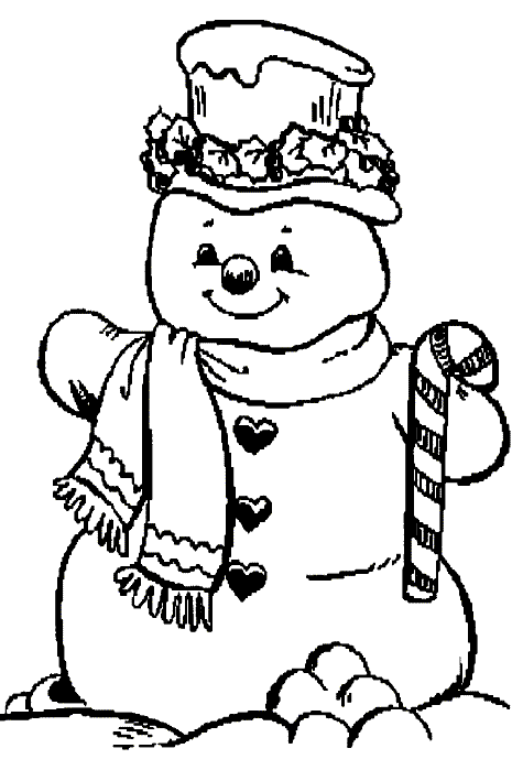 Coloriage 19 Bonhommes de neige