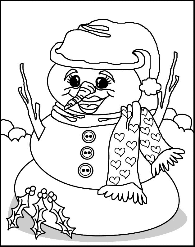 Coloriage 25 Bonhommes de neige