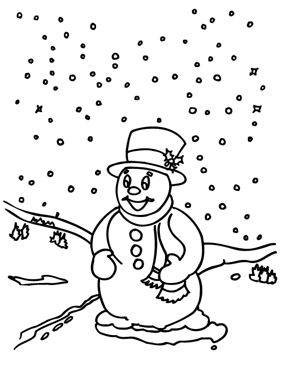 Coloriage 28 Bonhommes de neige