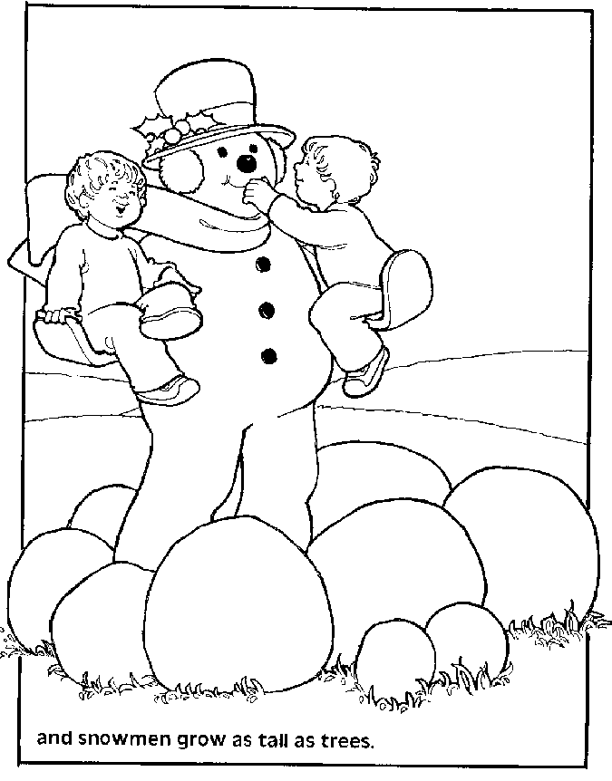 Coloriage 29 Bonhommes de neige