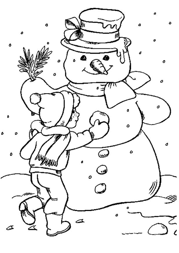 Coloriage 38 Bonhommes de neige