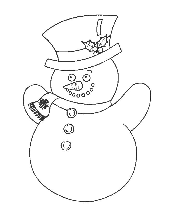 Coloriage 42 Bonhommes de neige