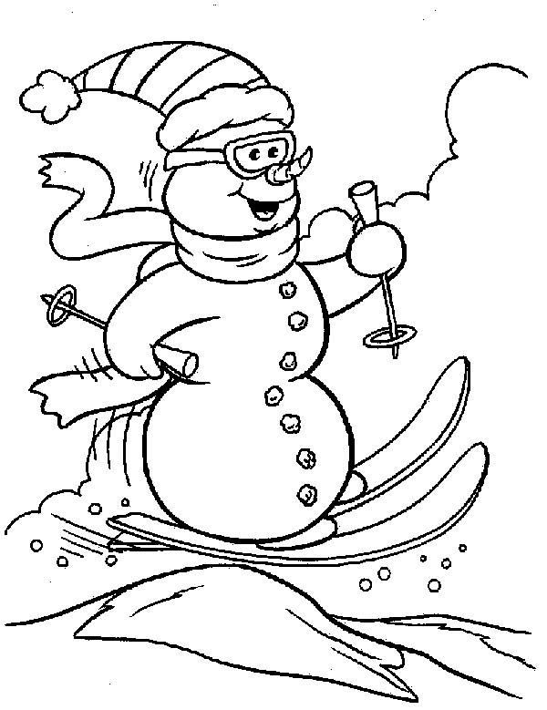 Coloriage 47 Bonhommes de neige