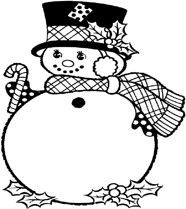 Coloriage 5 Bonhommes de neige