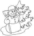 Coloriage Bonhommes de neige 16