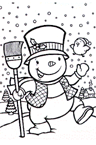 Coloriage Bonhommes de neige 24