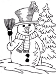 Coloriage Bonhommes de neige 30