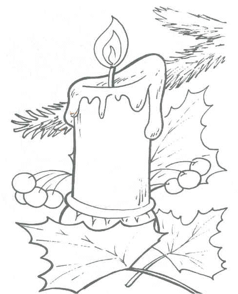 Coloriage 40 Bougies de noel