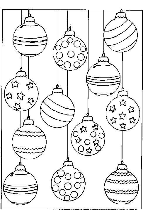 Coloriage 10 Boules de noel