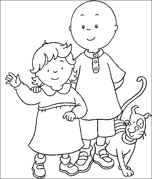 Coloriage 1 Caillou