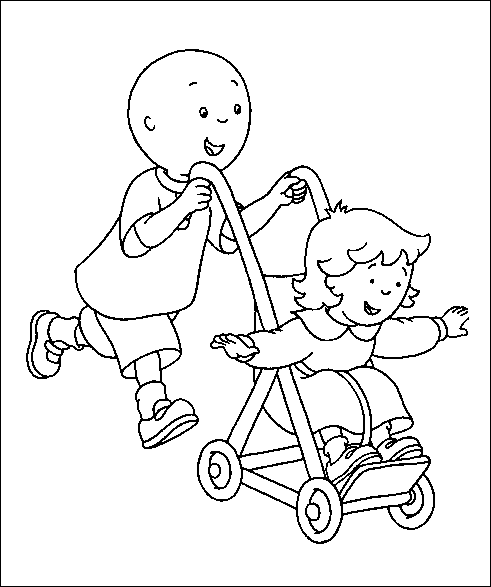 Coloriage 3 Caillou