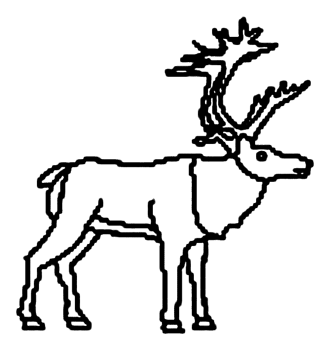 Coloriage 3 Caribou