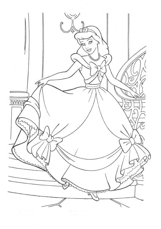 Coloriage 3 Cendrillon