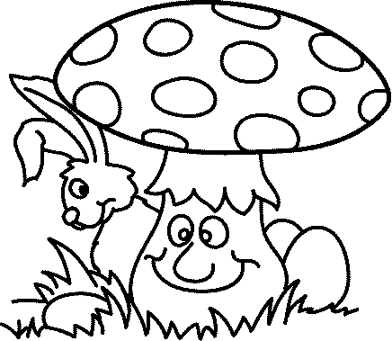 Coloriage 2 Champignons