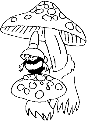 Coloriage 4 Champignons